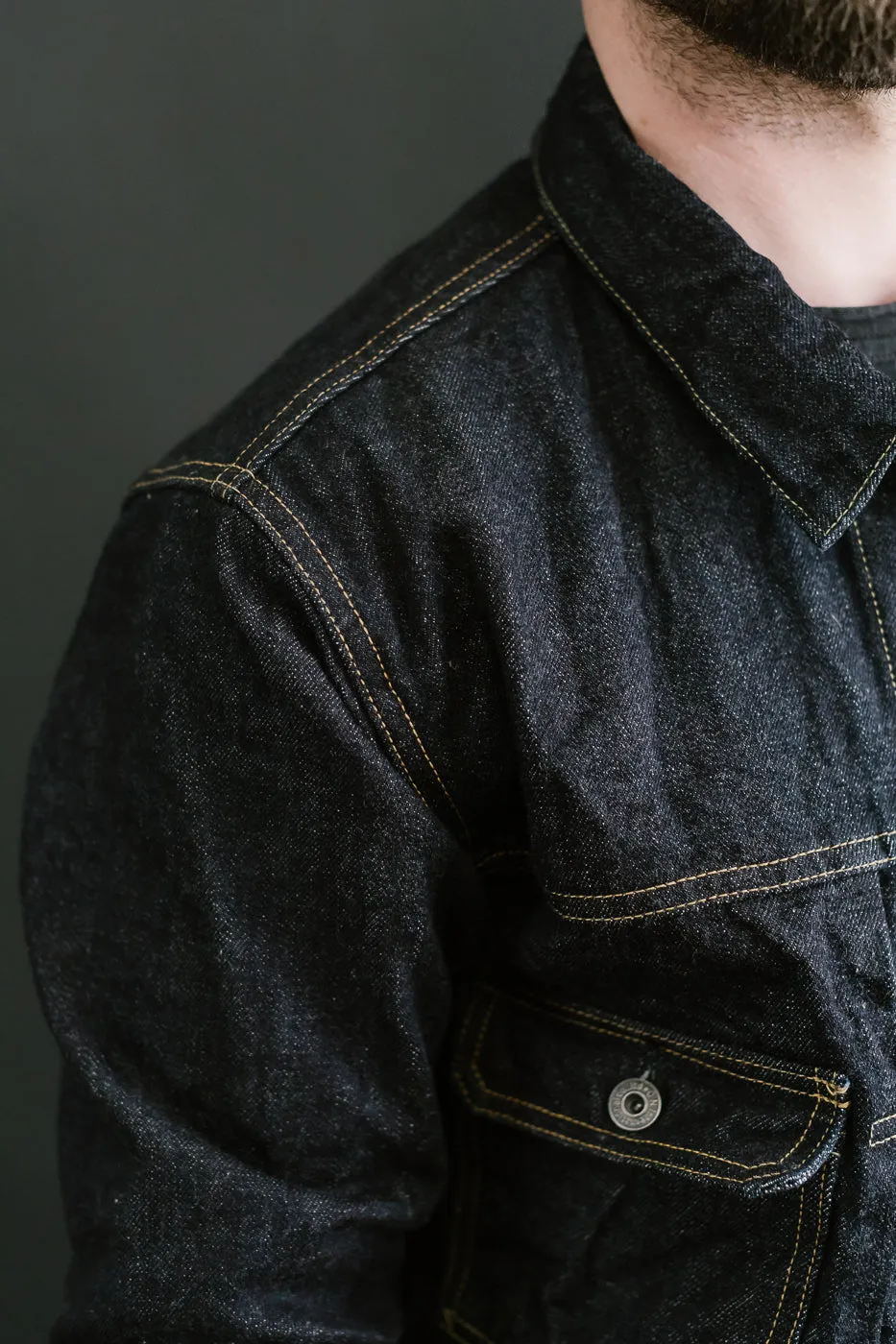 02516P - 15oz "Low Tension" Indigo x Beige Selvedge Denim - Type II