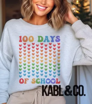 100 Days of School Hearts