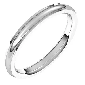 14K White 2.5 mm Comfort Fit Edge Band Size 4