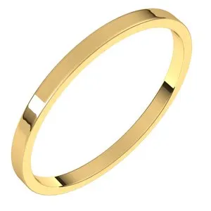 14K Yellow 1.5 mm Flat Ultra-Light Band Size 9