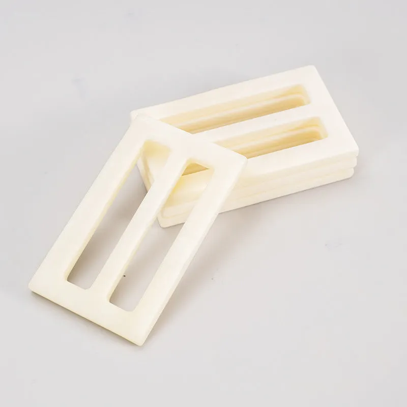 25/45mm White Bone Coat Belt Adjuster Buckle 2pcs