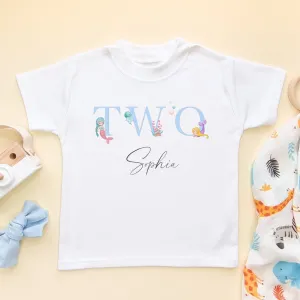 2nd Birthday Mermaid Personalised T Shirt
