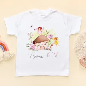 5th Birthday Fairy Theme Personalised T Shirt