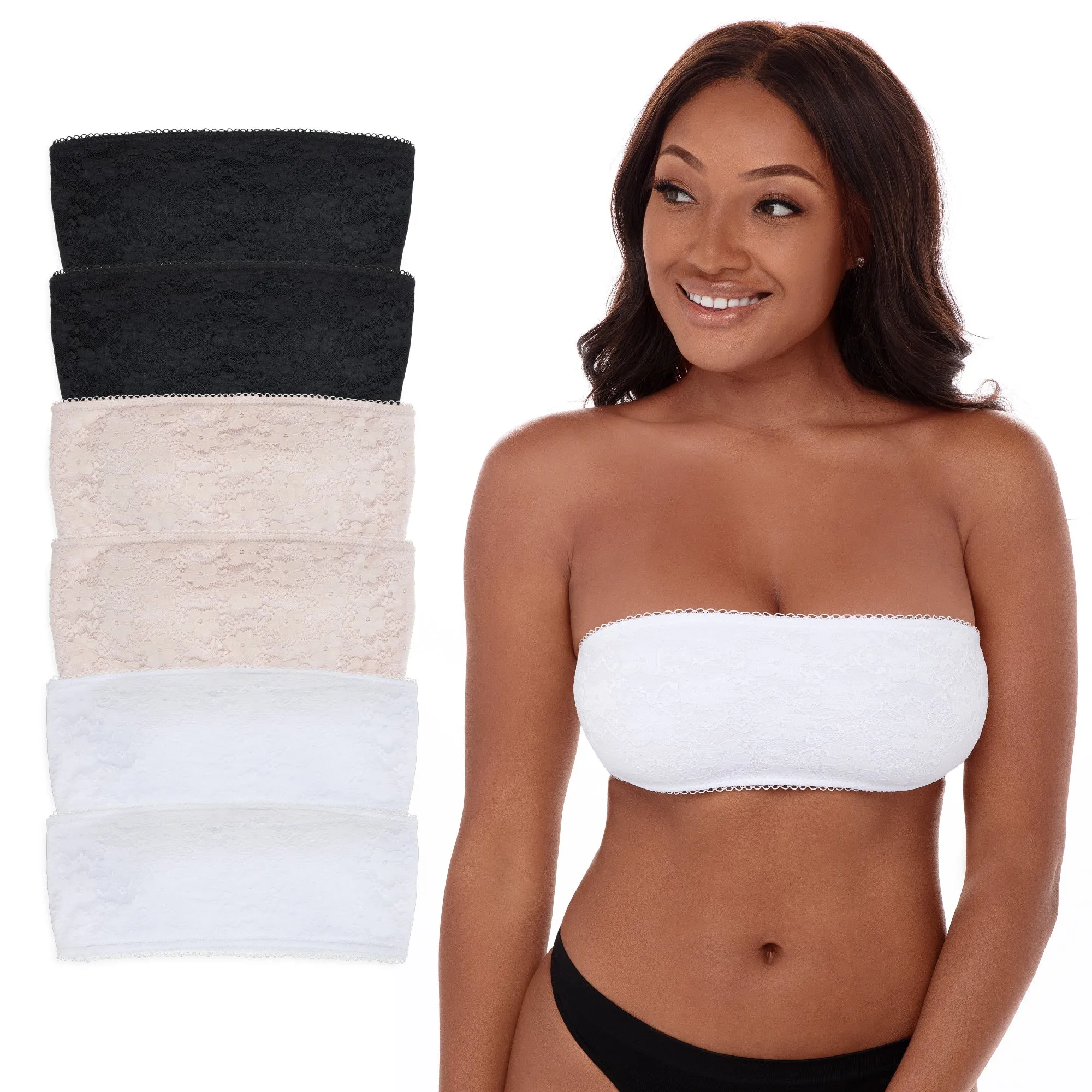 6 Pack Lace Bandeau Bralette