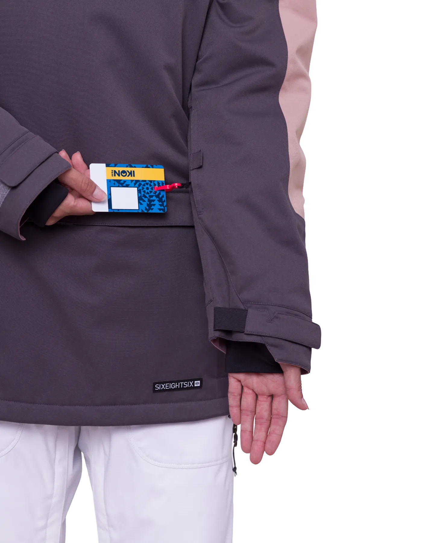 686 Women's Upton Anorak - Charcoal Colorblock