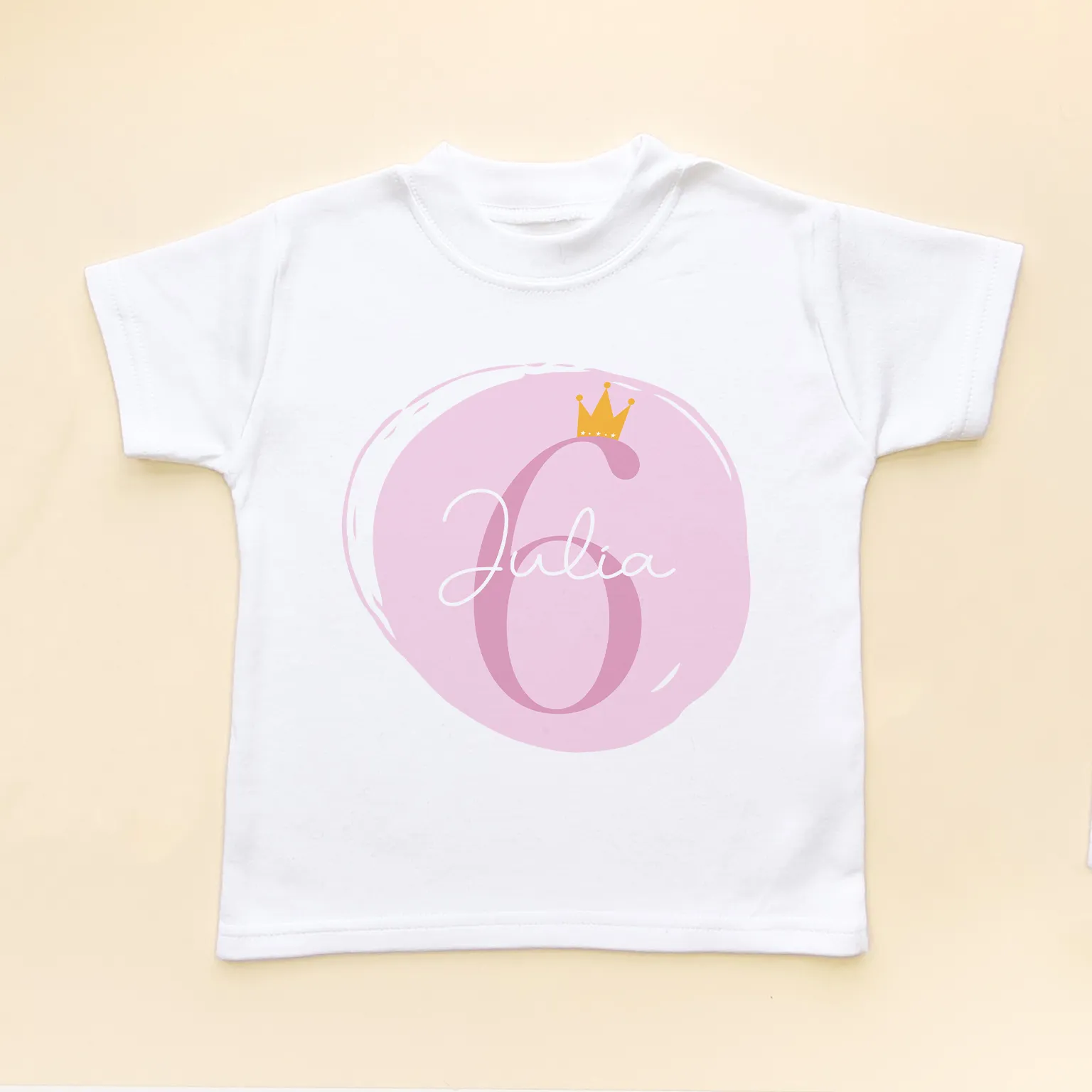 6th Birthday Girl Pink Theme Personalised T Shirt