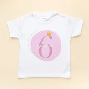 6th Birthday Girl Pink Theme Personalised T Shirt