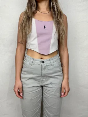 90's Reworked Ralph Lauren Embroidered Vintage Corset Size 8