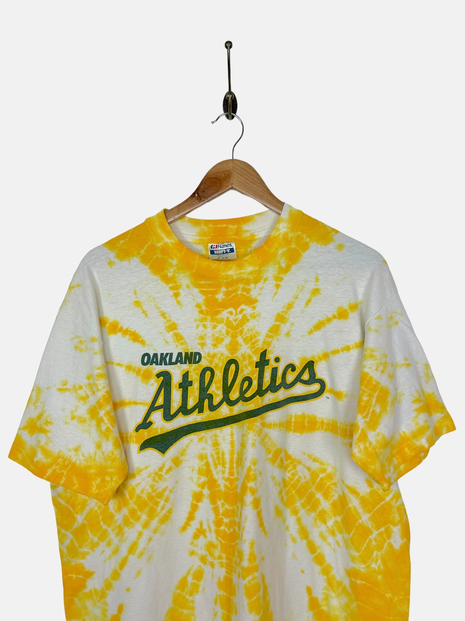 90's Tie-Dye Oakland Athletics USA Made Vintage T-Shirt Size M