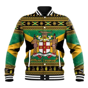 Afro-Jamaicans Baseball Jacket Coat Of Arms - Merry Christmas LT15