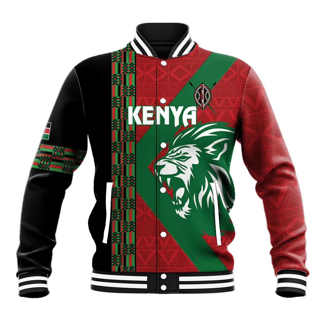 Afro Kenya Rugby Custom Baseball Jacket Go Lionesses - African Pattern LT14