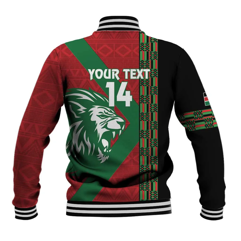 Afro Kenya Rugby Custom Baseball Jacket Go Lionesses - African Pattern LT14