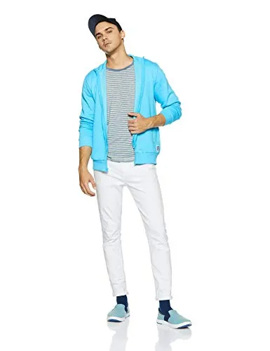 Amazon Brand - Symbol Men's Cotton Blend Round Neck Sweat shirt (AW18MNSSW03I_Aqua Blue_Small_Aqua Blue_S)