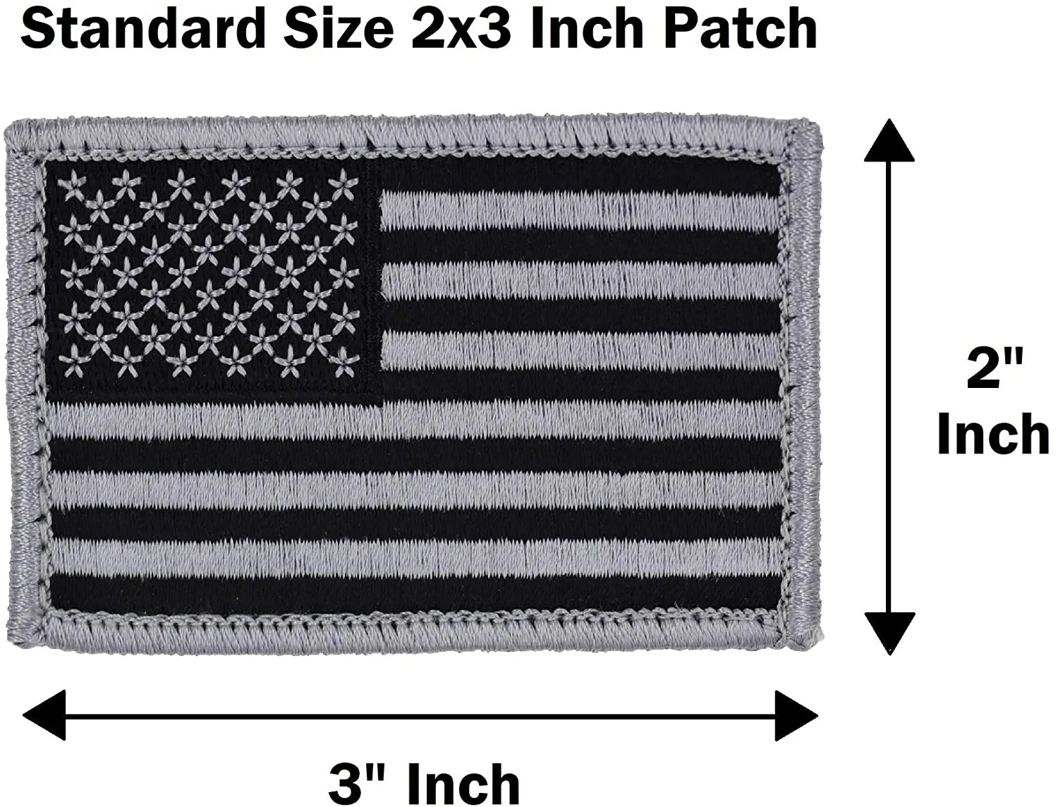 American Flag Patch 4-Pack Set, Embroidered, Hook and Loop (American Flags)
