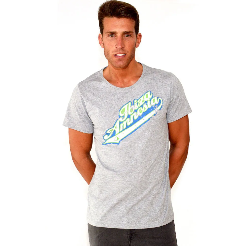 Amnesia Ibiza Vintage Logo Men's Grey T-shirt