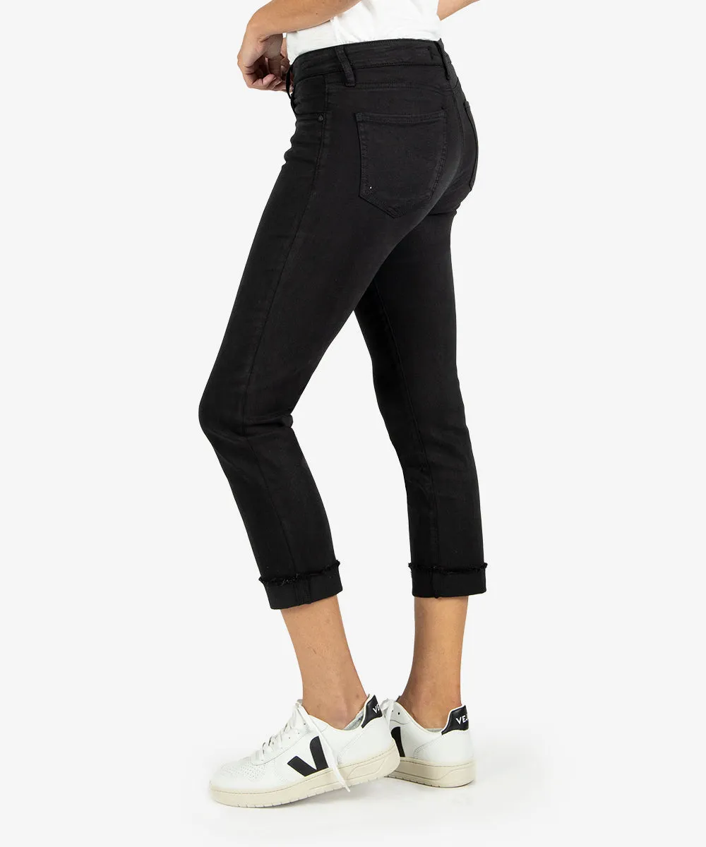 Amy Mid Rise Crop Straight Leg Pant