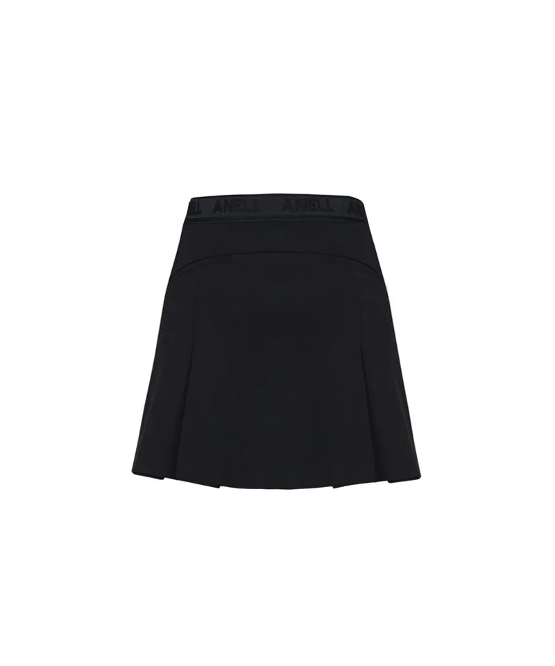 Anell Golf Clash Tuck Skirt - Black