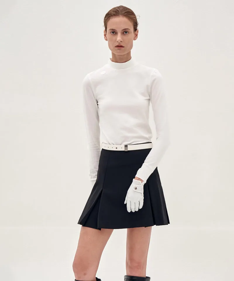 Anell Golf Clash Tuck Skirt - Black