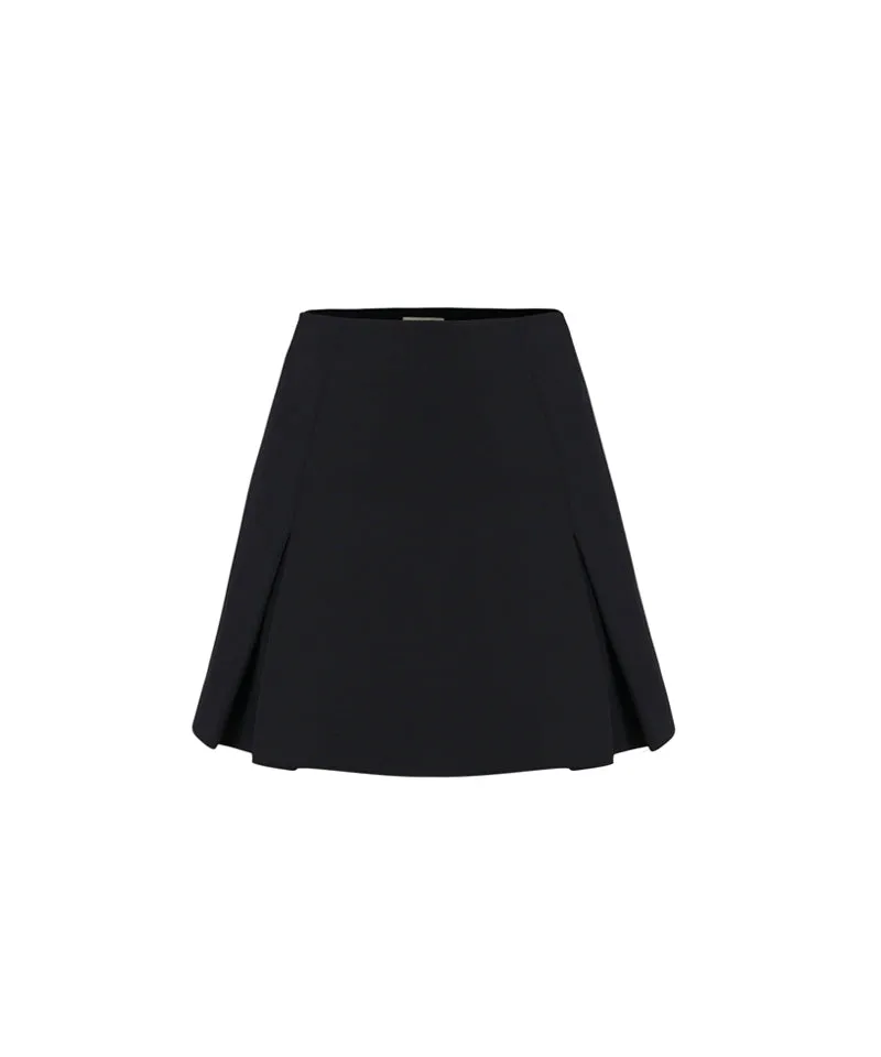 Anell Golf Clash Tuck Skirt - Black
