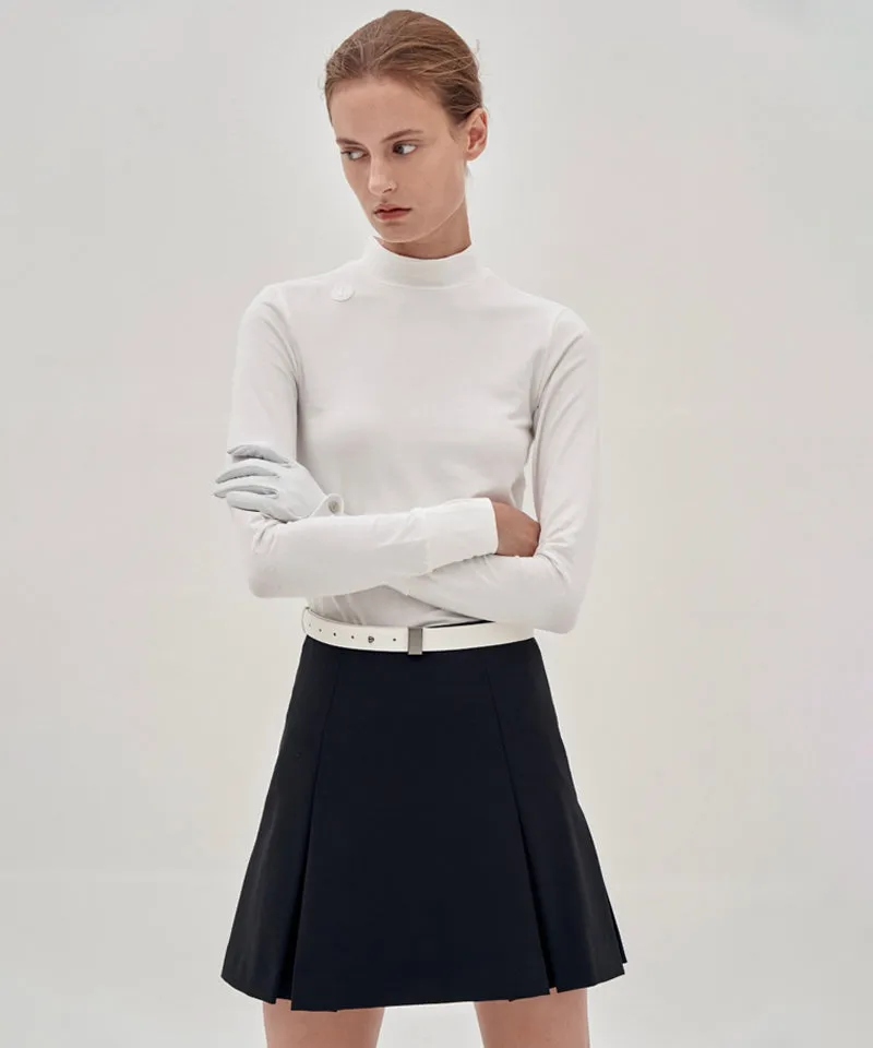 Anell Golf Clash Tuck Skirt - Black