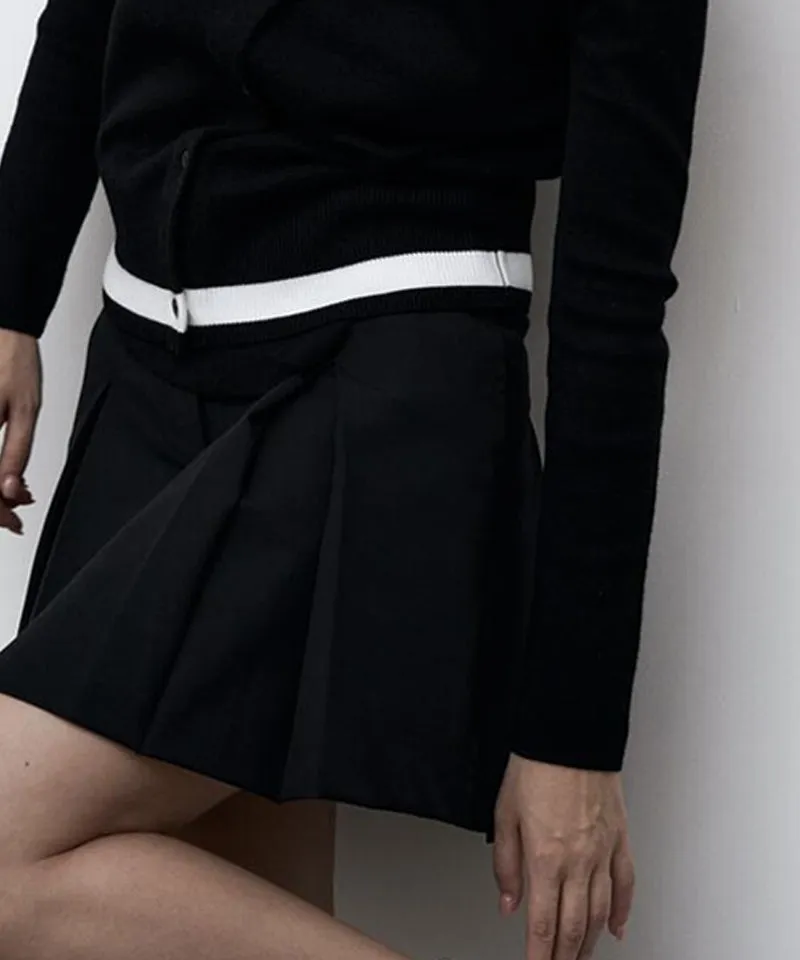 Anell Golf Clea Tuck Skirt - Black