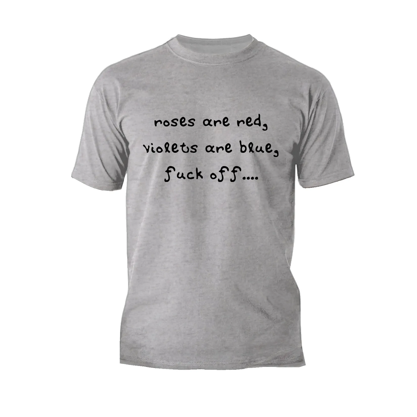 Anti Valentine Poem Roses Red Violets Blue Men's T-shirt