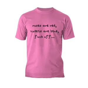 Anti Valentine Poem Roses Red Violets Blue Men's T-shirt