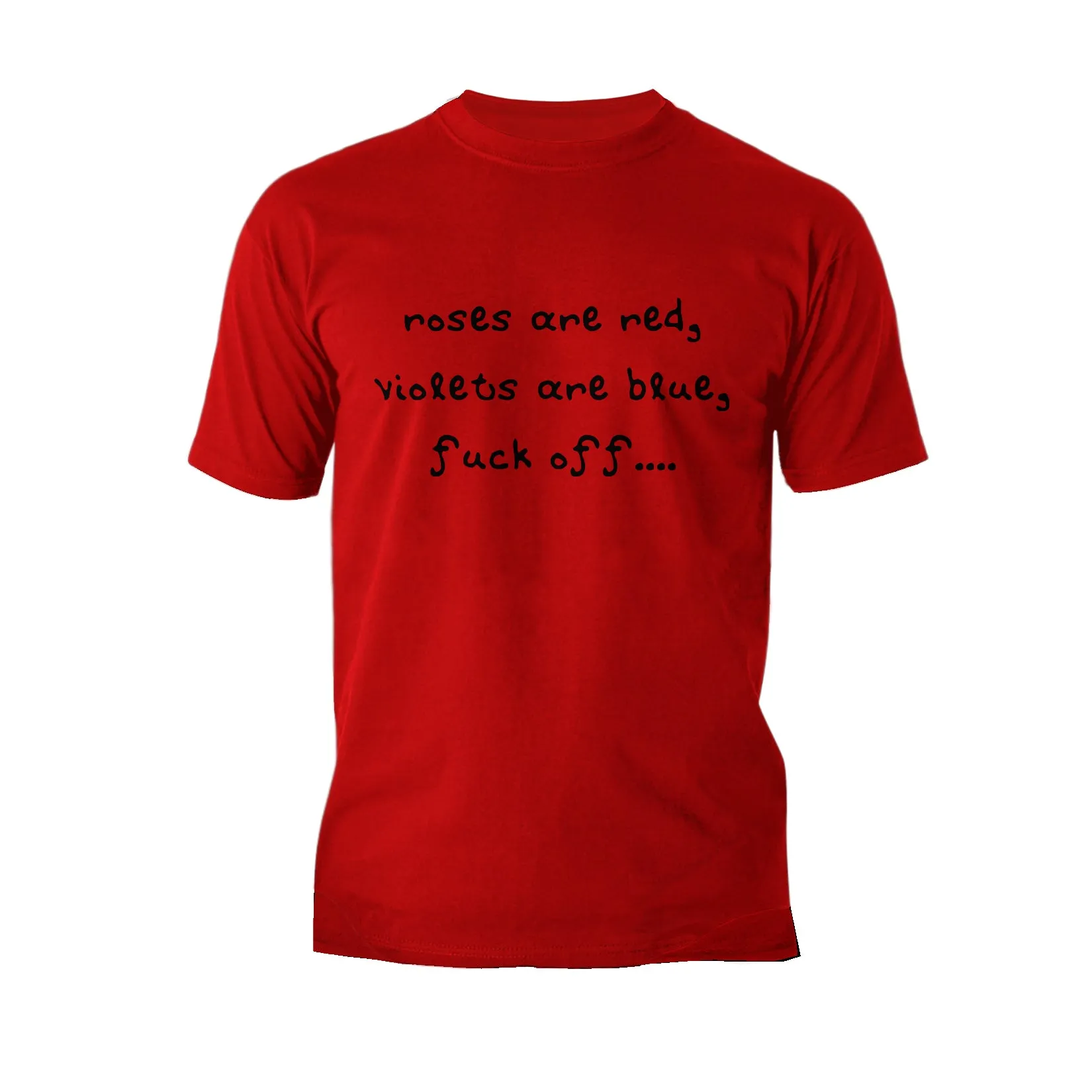 Anti Valentine Poem Roses Red Violets Blue Men's T-shirt
