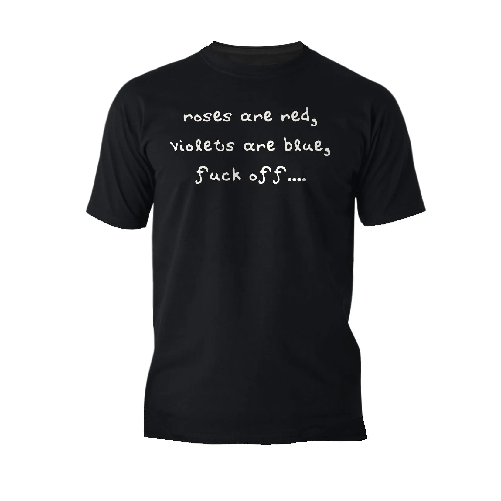 Anti Valentine Poem Roses Red Violets Blue Men's T-shirt