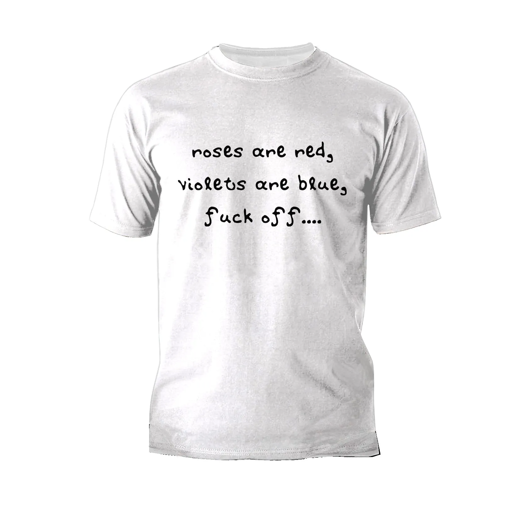 Anti Valentine Poem Roses Red Violets Blue Men's T-shirt