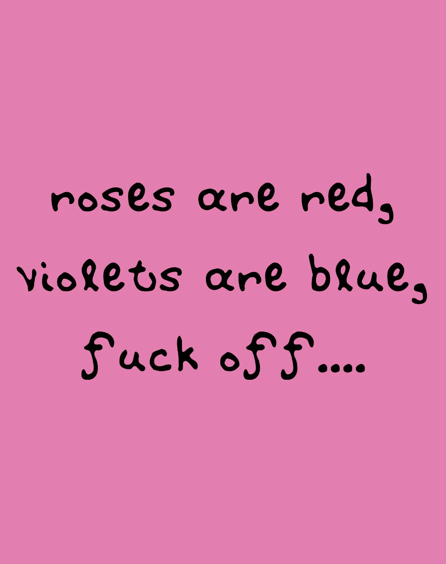 Anti Valentine Poem Roses Red Violets Blue Men's T-shirt