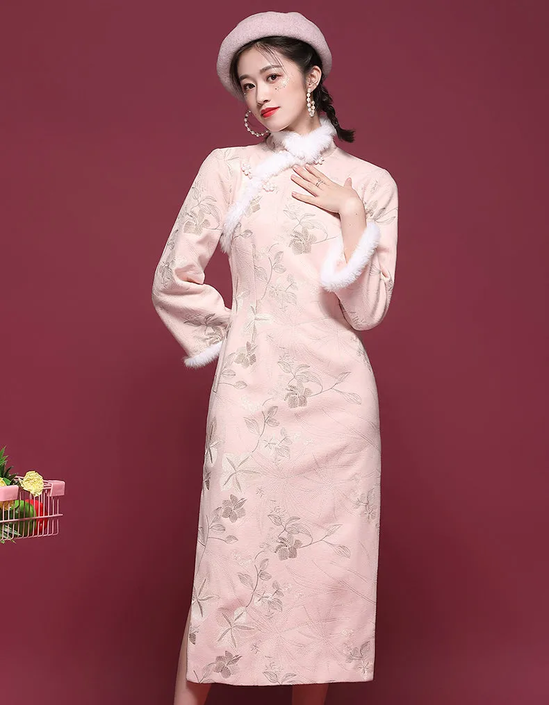 Apricot Powder Qipao Cheongsam