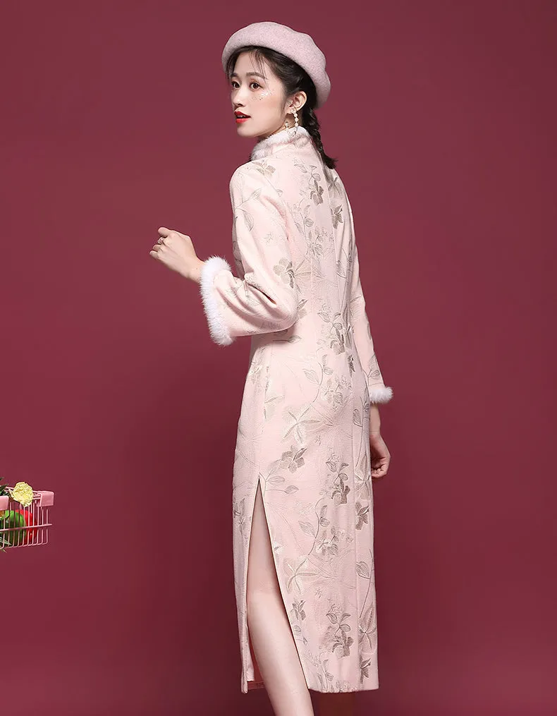 Apricot Powder Qipao Cheongsam
