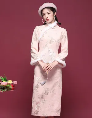 Apricot Powder Qipao Cheongsam