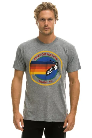AVIATOR NATION MIAMI TEE -  HEATHER GREY