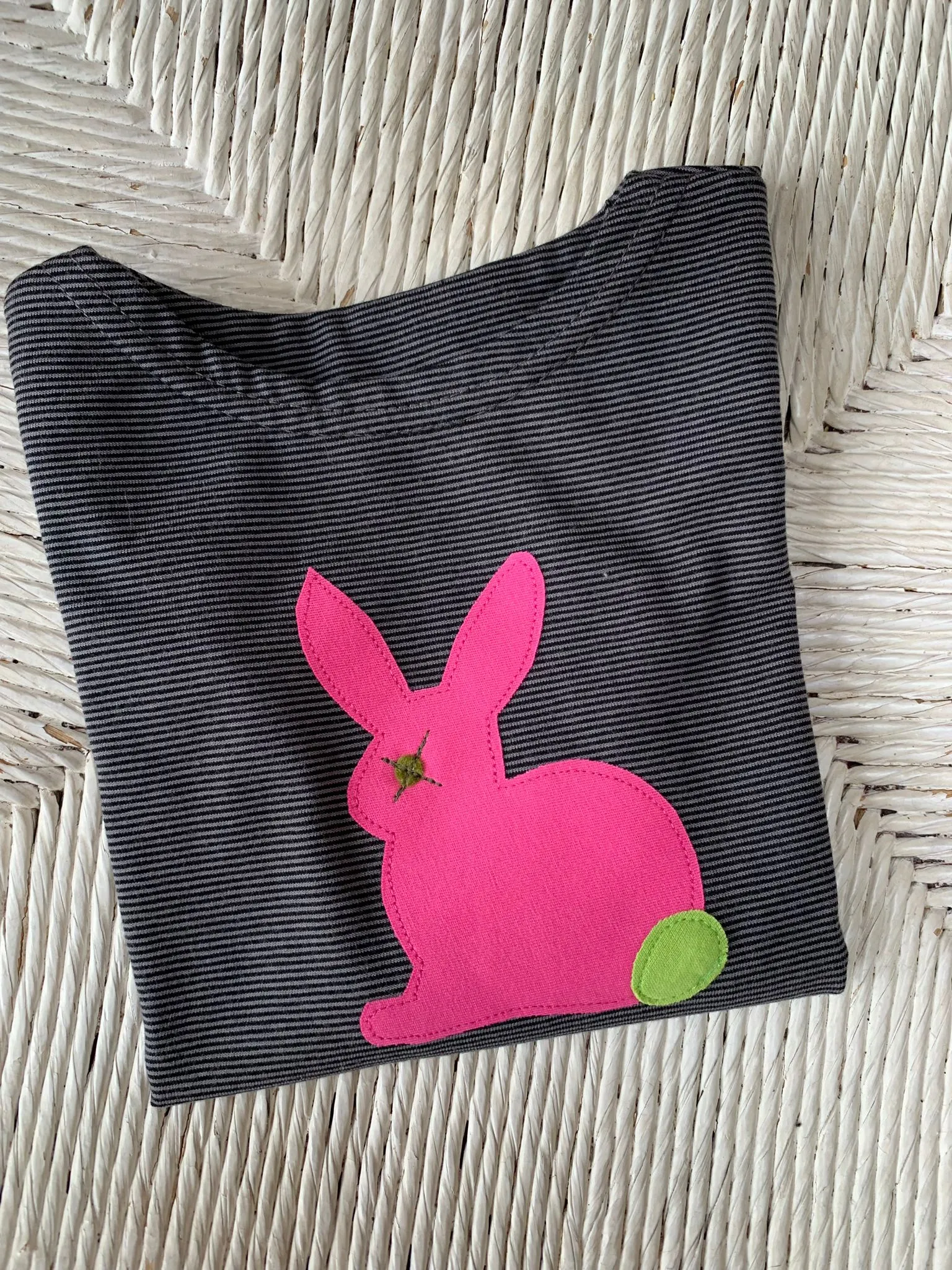 Baby Rabbit Dress - Fine Stripe Grey