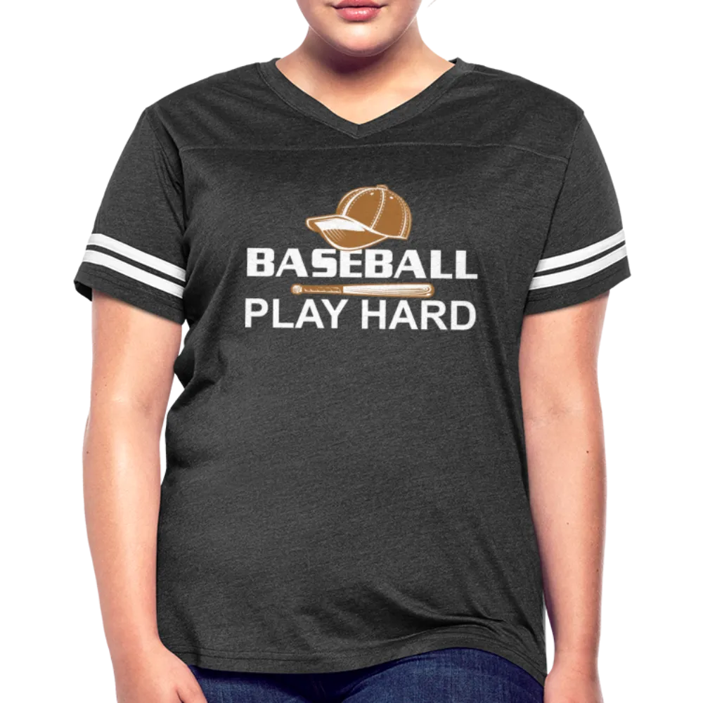 BASEBALL PLAY HARD Women’s Vintage Sport T-Shirt