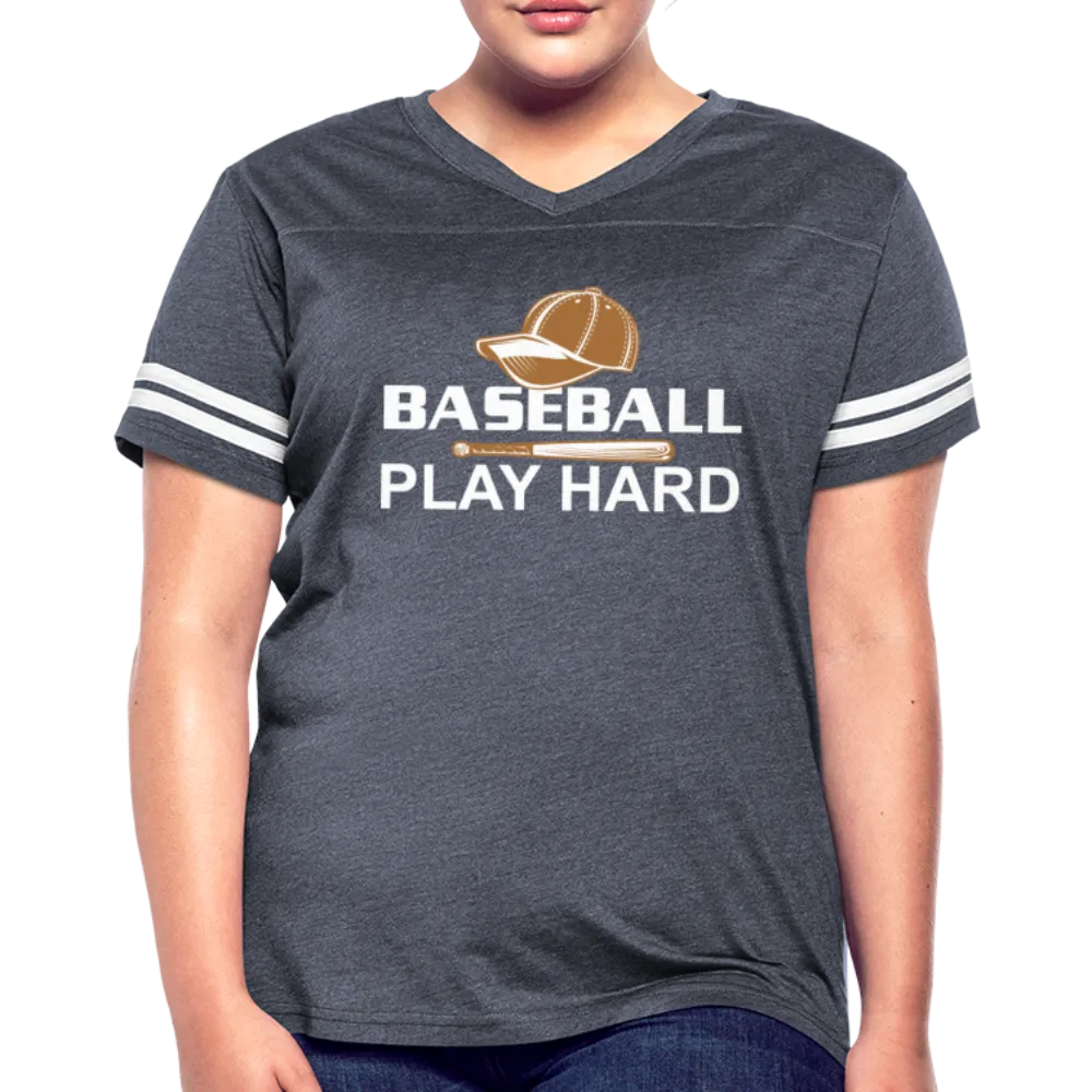 BASEBALL PLAY HARD Women’s Vintage Sport T-Shirt