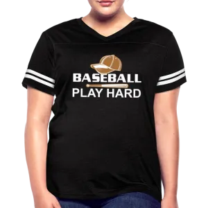 BASEBALL PLAY HARD Women’s Vintage Sport T-Shirt