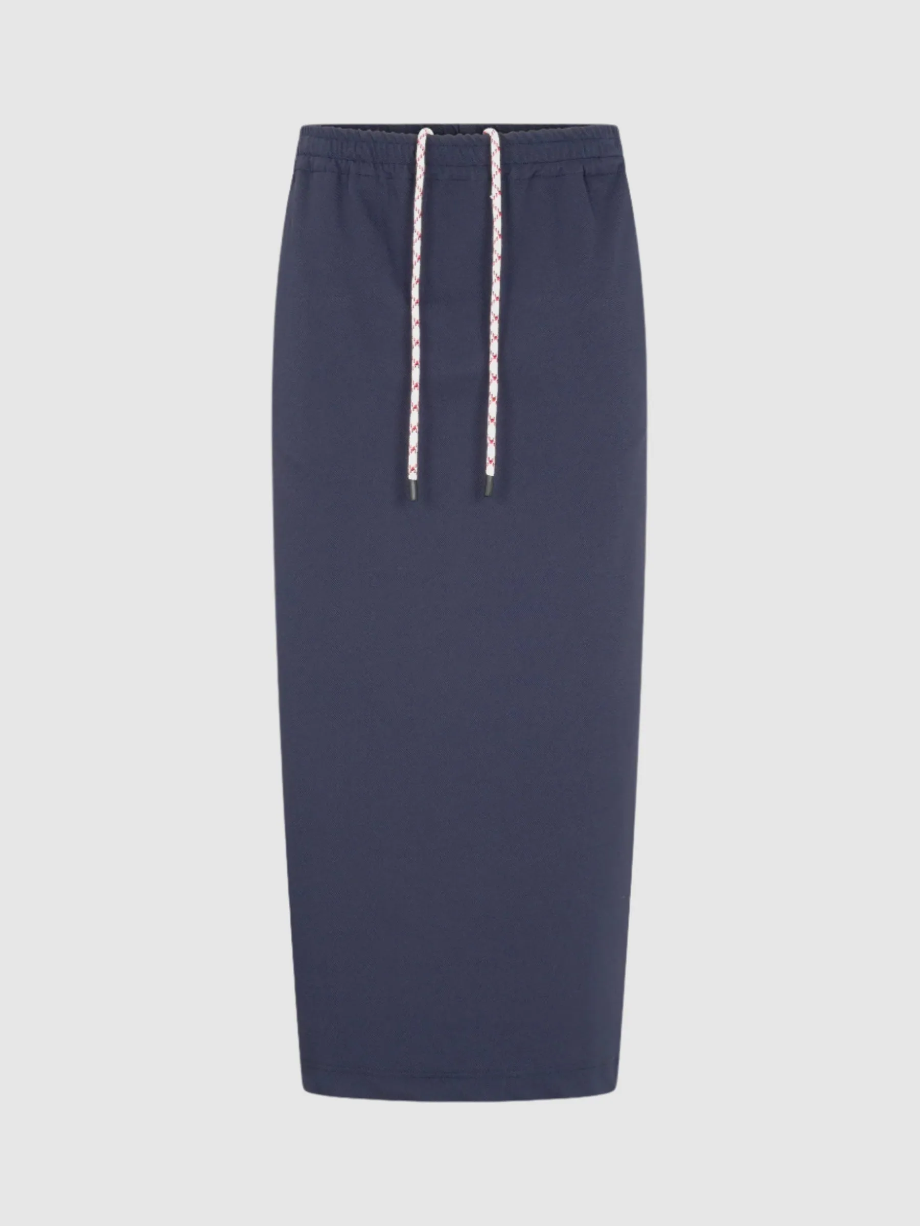 Bassike Stretch Twill Pull On Skirt in Ink and White