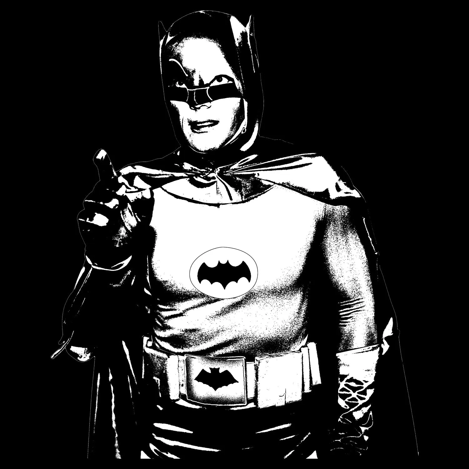 Batman 66 The Legend Official Men's T-shirt (Black) 