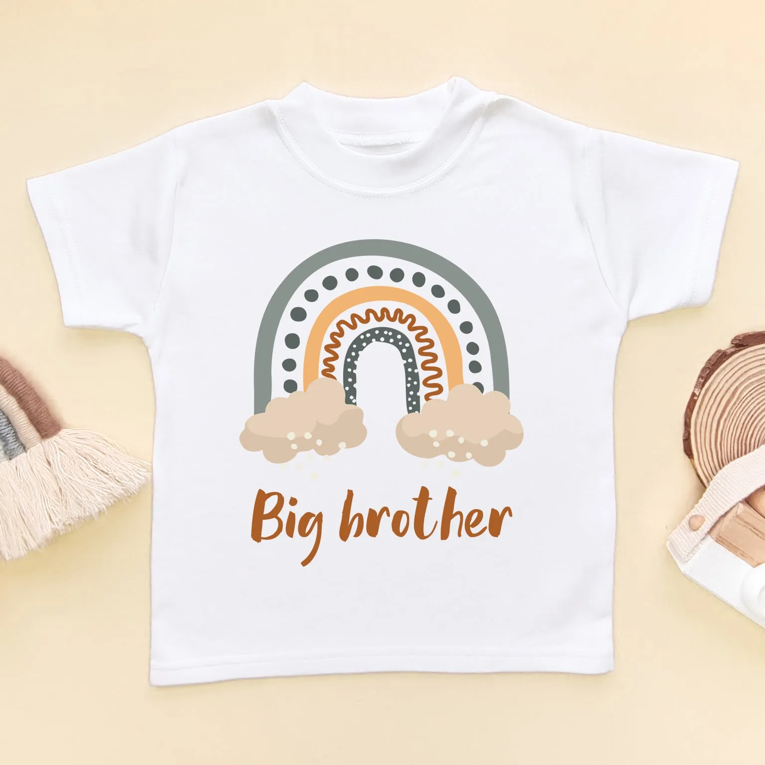 Big Brother Boho Rainbow Style Toddler & Kids T Shirt