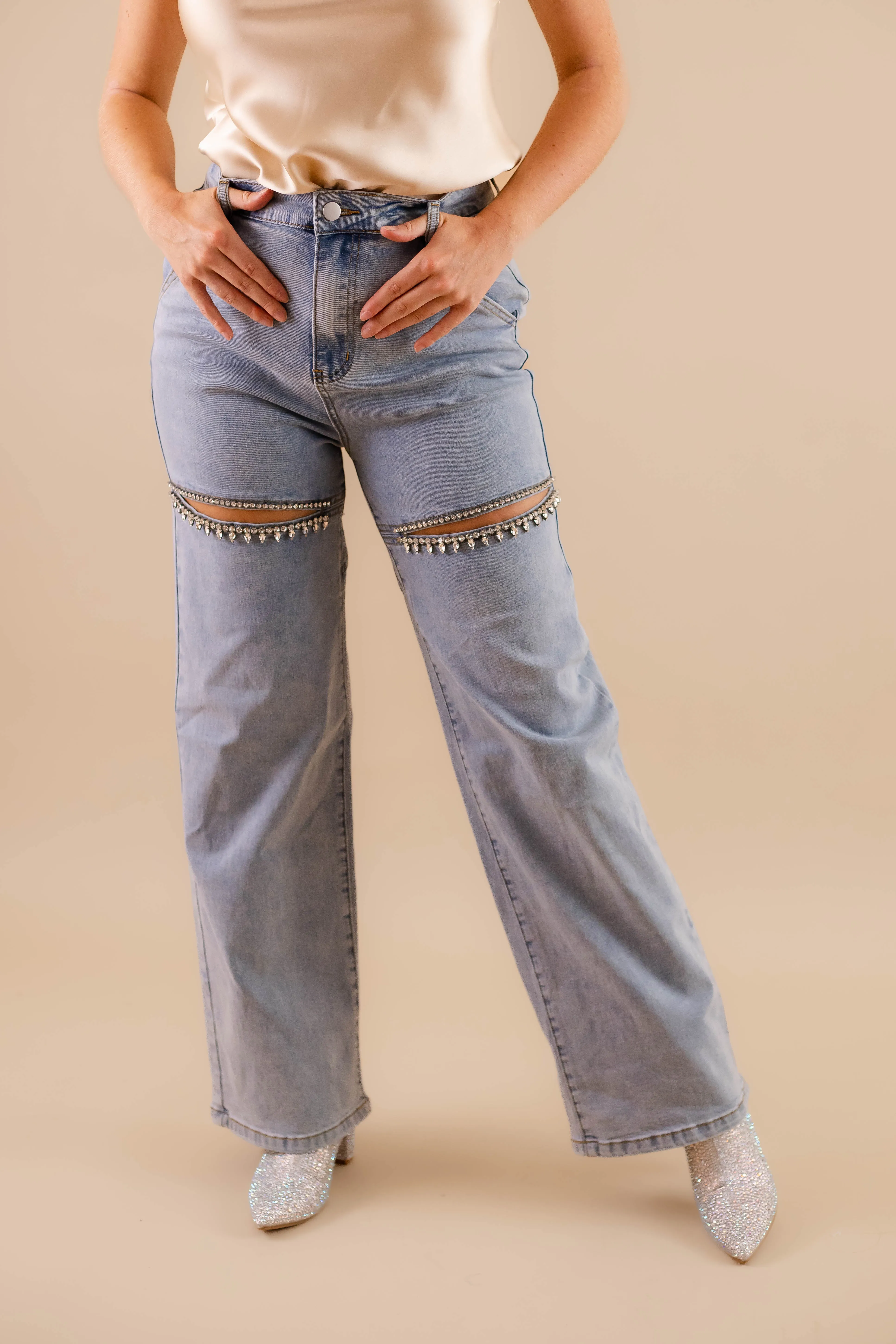 Big Personality Rhinestone Denim