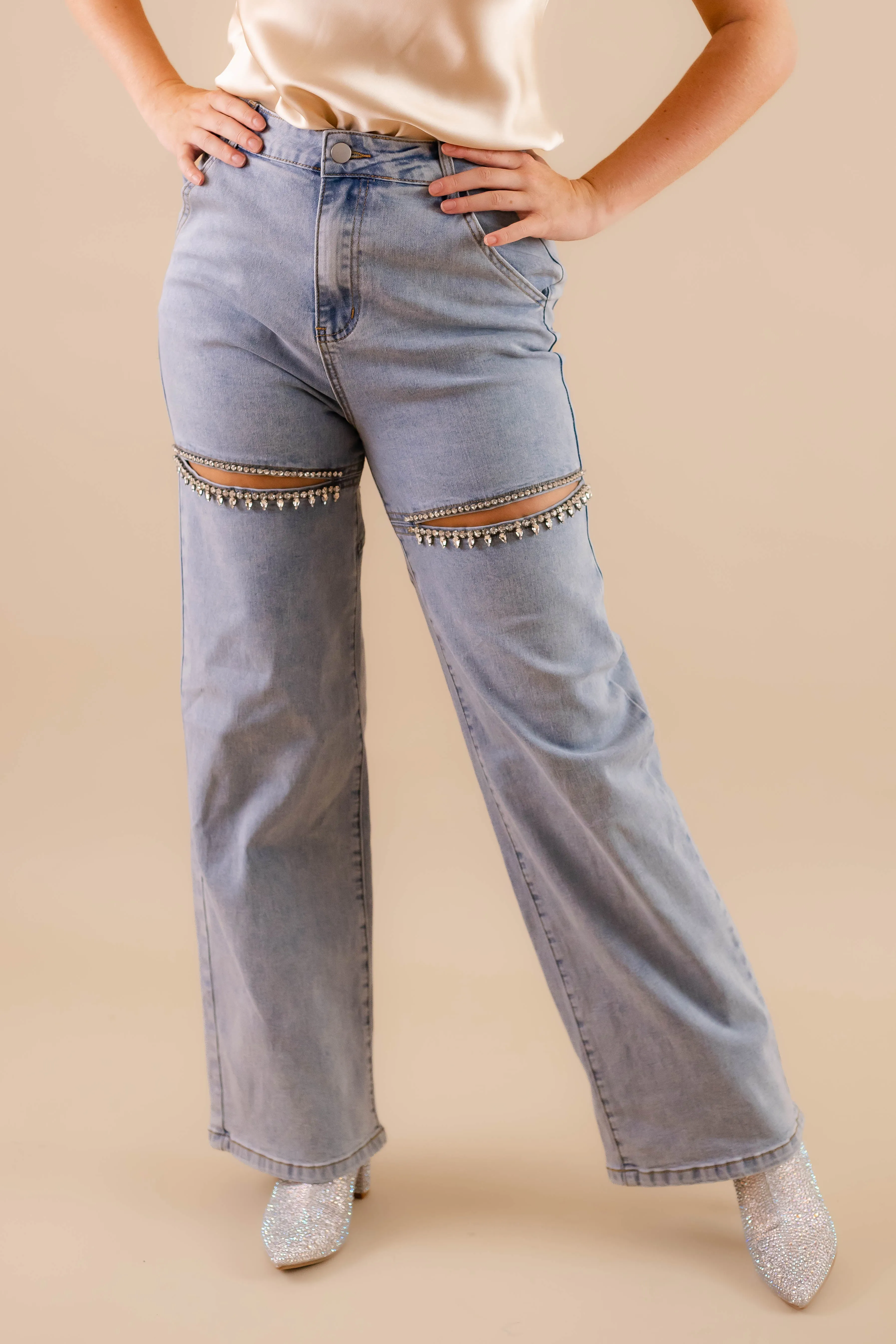 Big Personality Rhinestone Denim