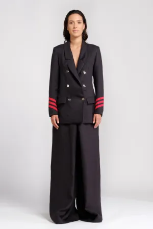 Black hemp jacket with sleeve details