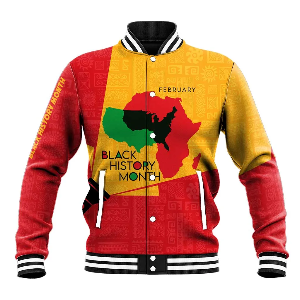 Black History Month Baseball Jacket - African February Design DT02