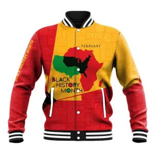 Black History Month Baseball Jacket - African February Design DT02