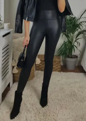 Black Pleather Leggings