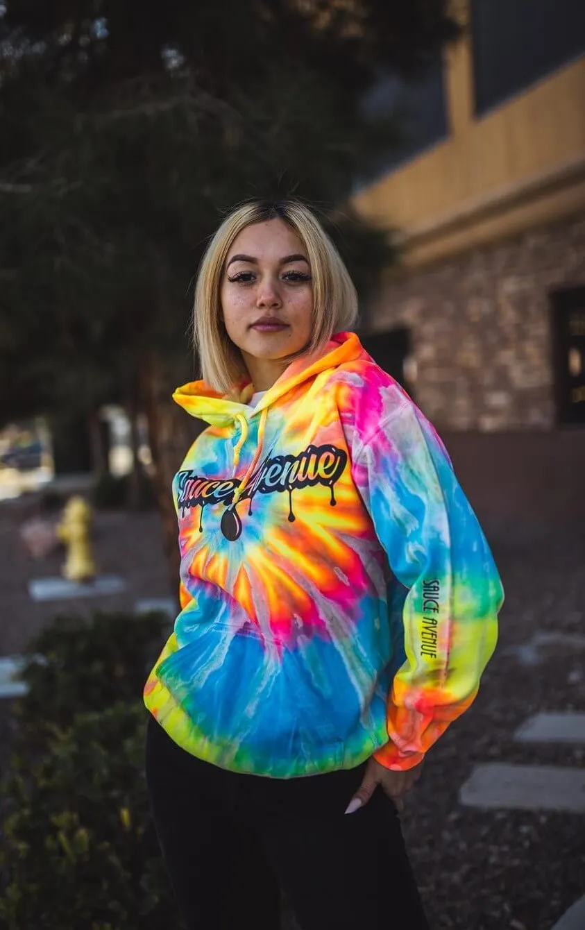 Black SA Drip | Neon Burst Hoodie