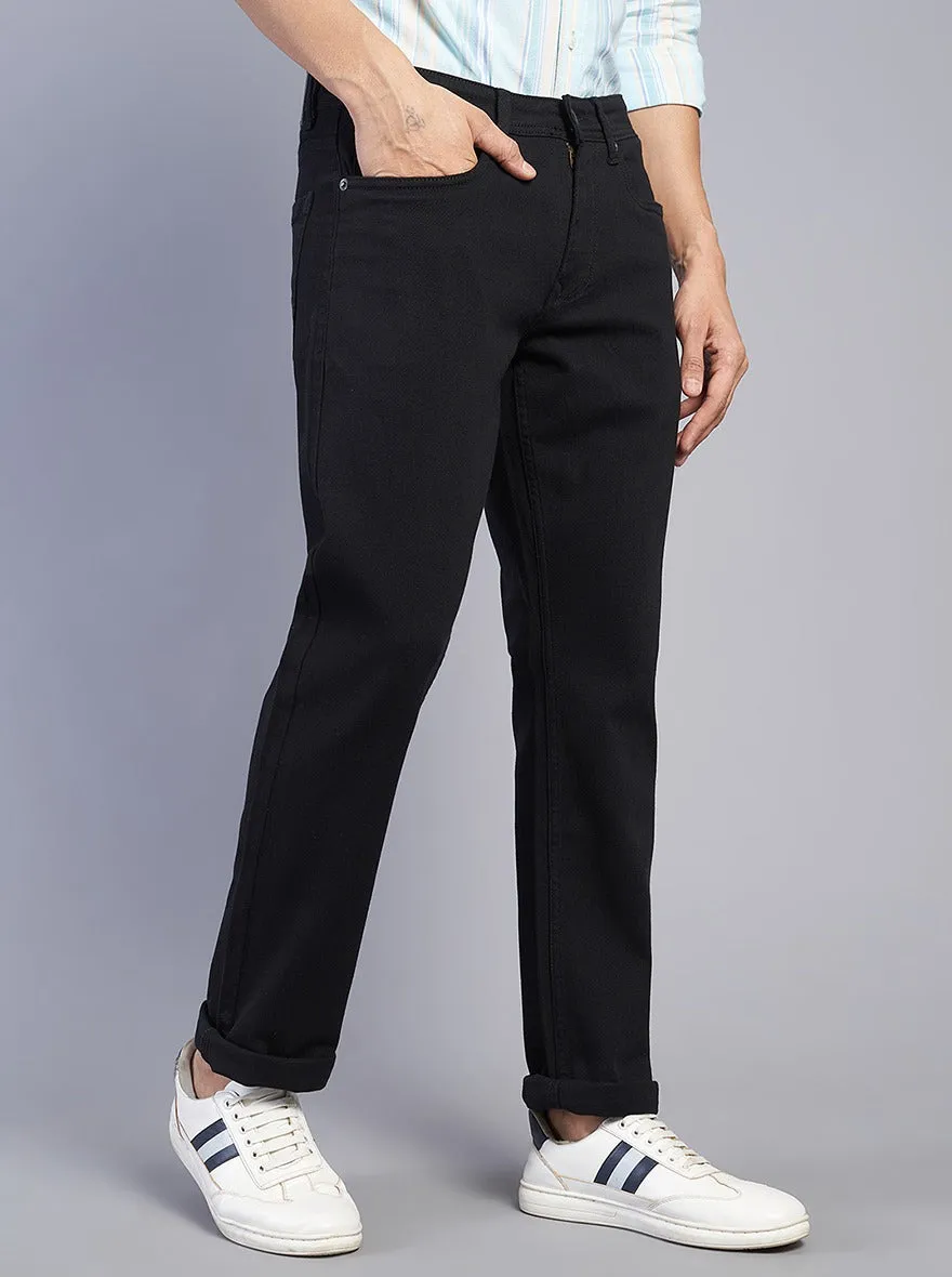 Black Washed Straight Fit Jeans | Greenfibre